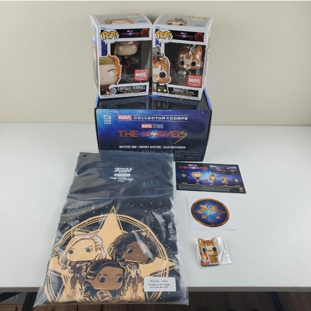 NEW Funko Pop The Marvels Marvel Collector Corps Box - Shirt Size 2 XL‎